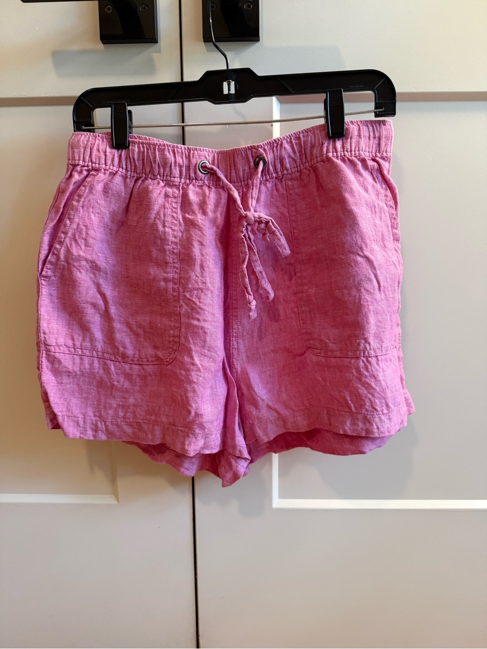 C&C California Pink Linen Drawstring Shorts